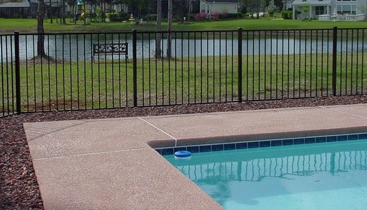 aluminum fence 2 rail pool code Tampa